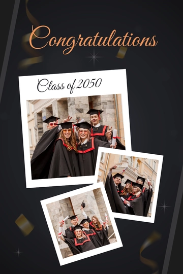 Free Graduation Photo Book Cover Template to Edit Online