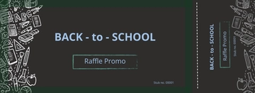 Free School Raffle Ticket Template to Edit Online