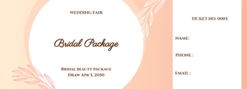 Free Wedding Raffle Ticket Template to Edit Online