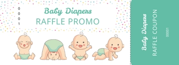 Free Diapers Raffle Ticket Template to Edit Online