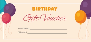 Free Birthday Gift Voucher Template to Edit Online