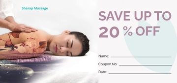 Free Sample Massage Gift Voucher Template to Edit Online