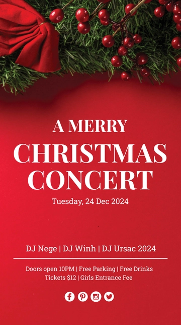 Free Christmas Digital Signage Template to Edit Online