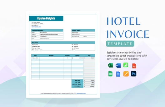 Hotel Invoice Template