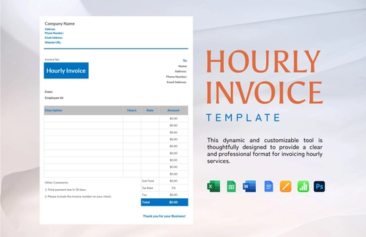 Hourly Invoice Template Hourly Invoice Template