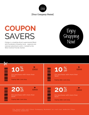 Free Sample Coupon Flyer Template to Edit Online