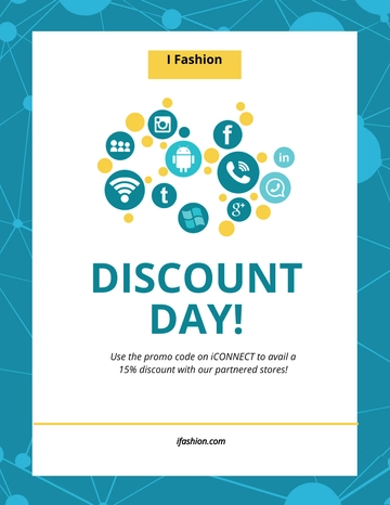 Free Social Media Discount Flyer Template to Edit Online