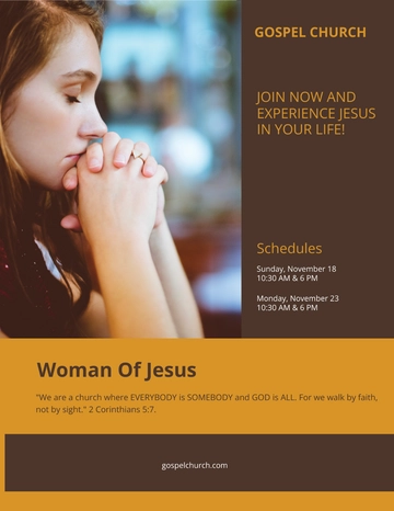 Free Woman of Jesus Flyer Template to Edit Online