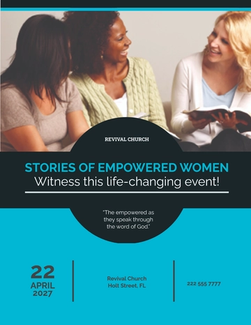 Free Women Church Flyer Template to Edit Online