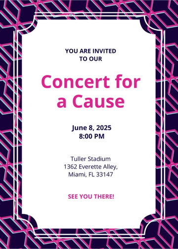 Free Concert Ticket Invitation Template to Edit Online