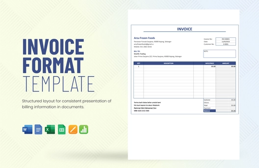 Invoice Format Template