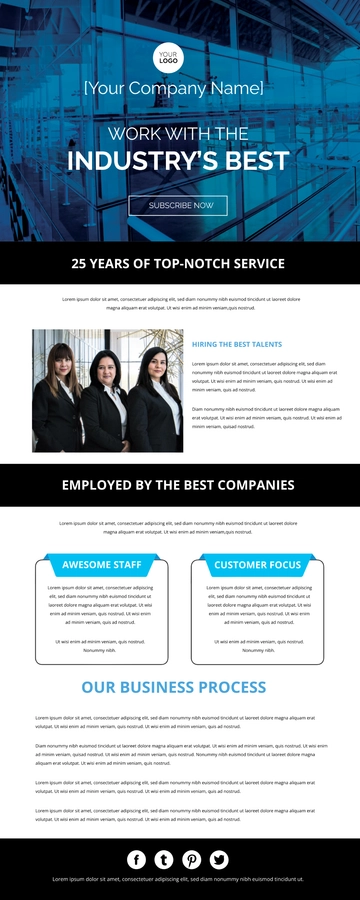 Free Professional  Business Email Newsletter Template to Edit Online