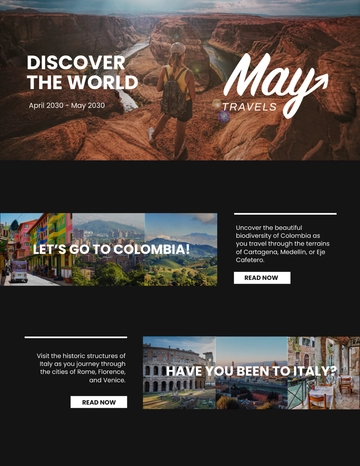 Free Travel Email Newsletter Template to Edit Online