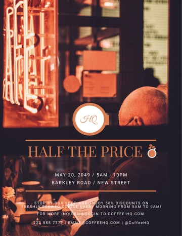 Free Coffee Shop Flyer Template to Edit Online