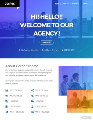 Corner Theme Website Template