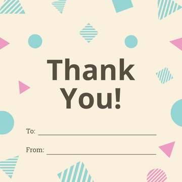Free Thank You Gift Label Template to Edit Online