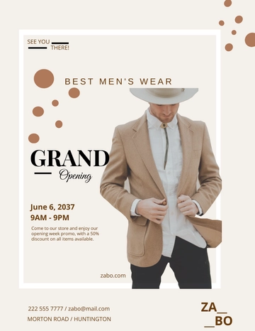 Free Men's Wear Flyer Template to Edit Online
