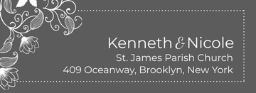 Free Wedding Address Label Template to Edit Online