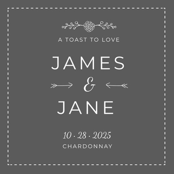 Free Wedding Champagne Bottle Label Template to Edit Online