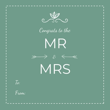 Free Wedding Gift Label Template to Edit Online
