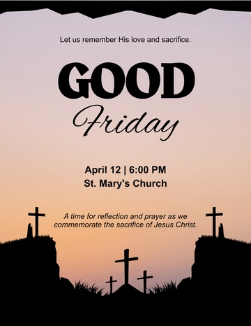 Free Good Friday Flyer Template to Edit Online