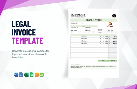 Legal Invoice Template Legal Invoice Template