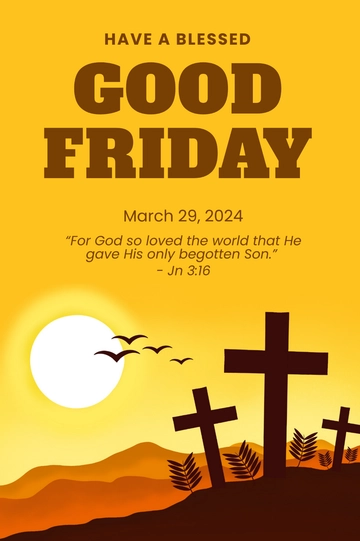 Free Good Friday Tumblr Post Template to Edit Online