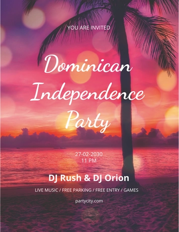 Free Dominican Independence Party Flyer Template to Edit Online