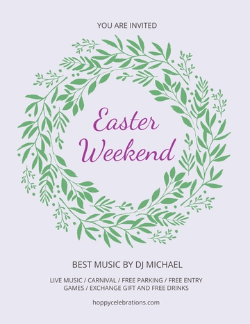 Free Easter Weekend Flyer Template to Edit Online