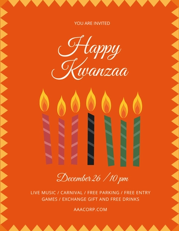 Free Kwanzaa Flyer Template to Edit Online