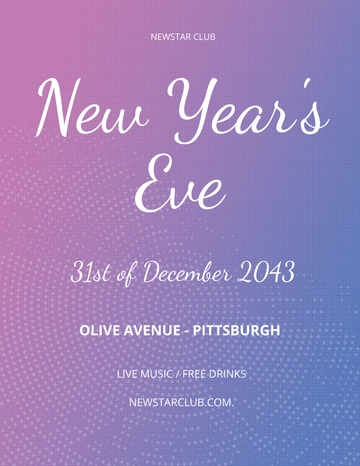 Free New Year's Eve Flyer Template to Edit Online