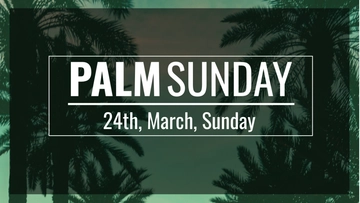 Free Palm Sunday YouTube Channel Cover Template to Edit Online