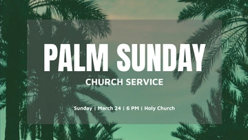 Free Palm Sunday Facebook Event Cover Template to Edit Online