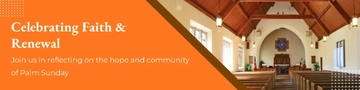 Free Palm Sunday LinkedIn Profile Banner Template to Edit Online