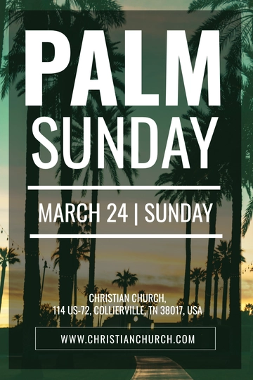 Free Palm Sunday Pinterest Pin Template to Edit Online