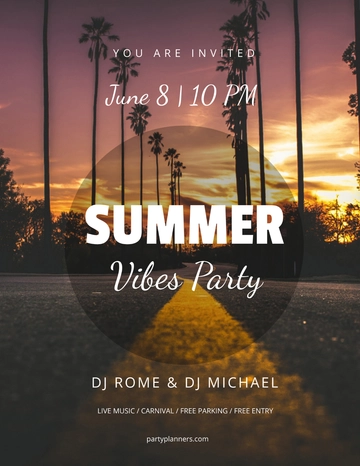 Free Summer Vibes Flyer Template to Edit Online