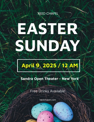 Free Easter Sunday Flyer Template to Edit Online