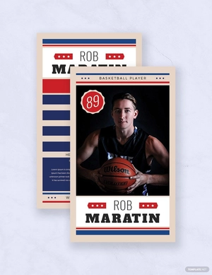 Basketball Trading Card Template