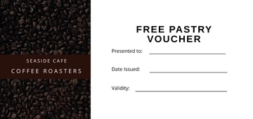 Free Cafe Discount Voucher Template to Edit Online