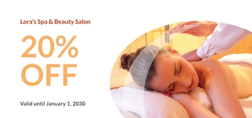 Free Spa Beauty Gift Voucher Template to Edit Online