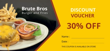 Free Fast Food Voucher Template to Edit Online