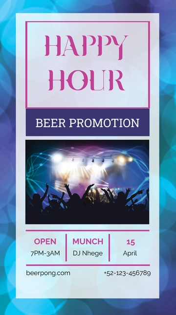Free Happy Hour Digital Signage Template to Edit Online