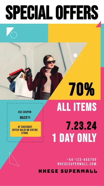 Free In-store Promotion Digital Signage Template to Edit Online