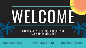 Free Welcome Sign Digital Signage Template to Edit Online