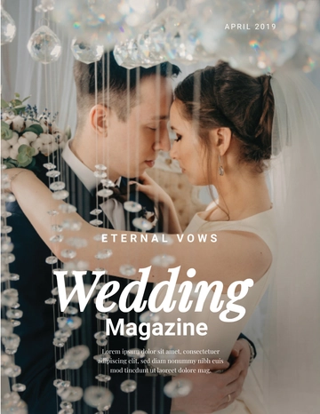Free Bridal Wedding Magazine Template to Edit Online