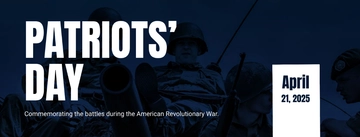 Free Patriot's Day Facebook Cover Template to Edit Online
