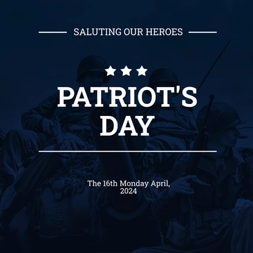Free Patriot's Day Instagram Post Template to Edit Online