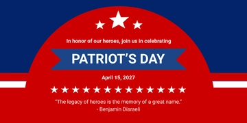 Free Patriot's Day Twitter Post Template to Edit Online