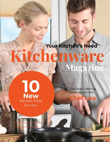 Free Kitchenware Marketing Magazine Template to Edit Online