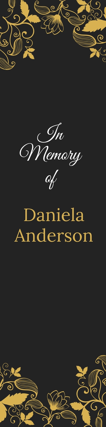 Free Profesional Memorial Bookmark Template to Edit Online